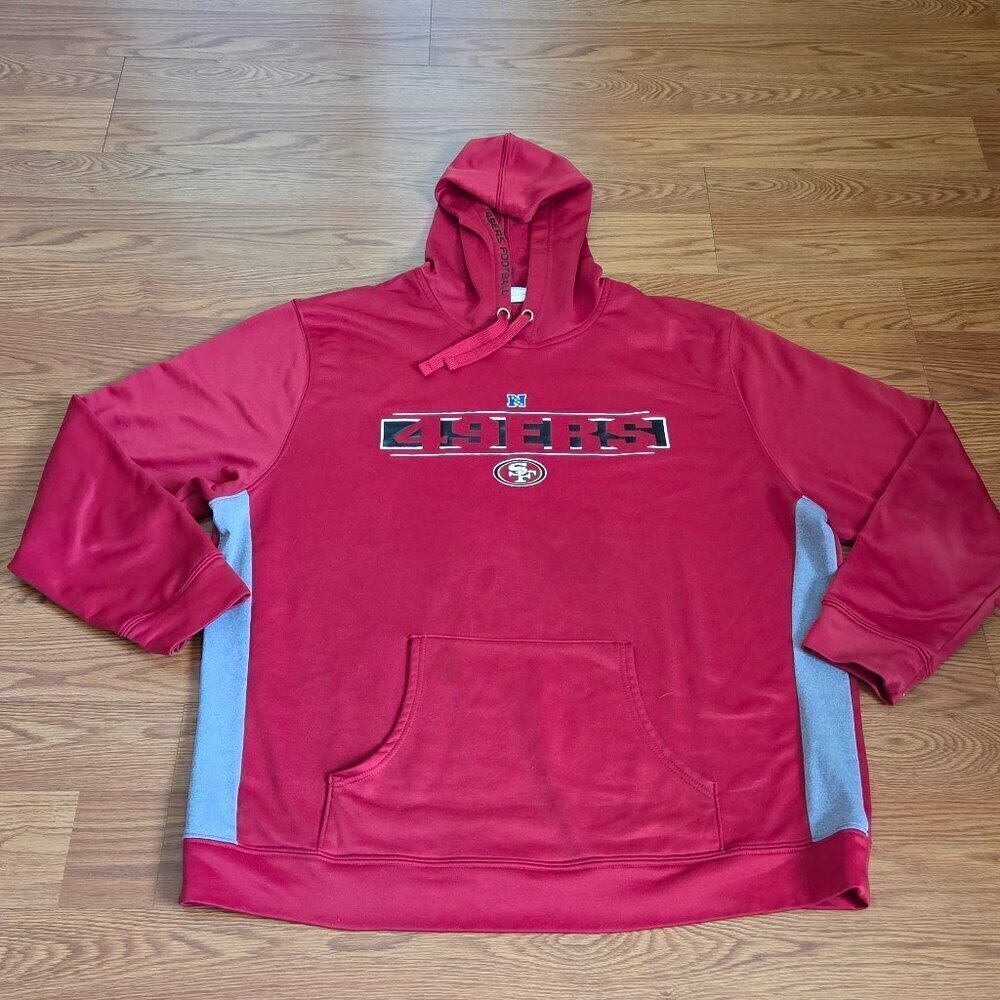 Y2K San Francisco 49ers Red Hoodie Pullover Men's XL NFL Team Apparel Jacket